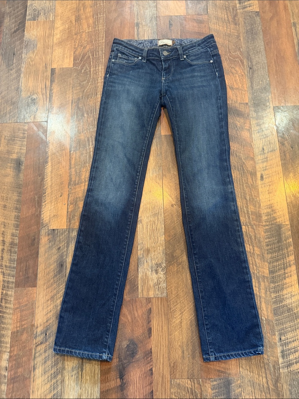 PAIGE Dark Blue Straight-Leg Jeans 26 (875)